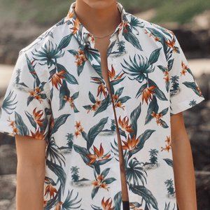 Aloha Shirt AKASHI-KAMA Vintage Hawaiian Shirt